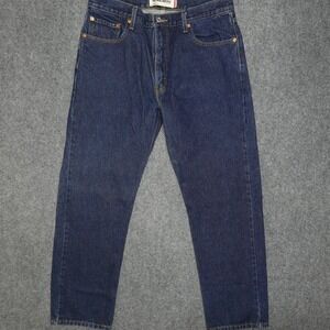 Levis 505 Jeans Men 34x32 Blue Regular Straight Medium Wash Tag 36x32